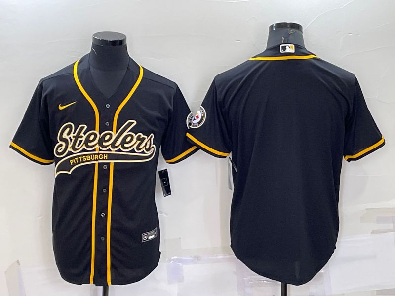 Men Pittsburgh Steelers Blank Black 2022 Nike Co branded NFL Jersey->minnesota vikings->NFL Jersey